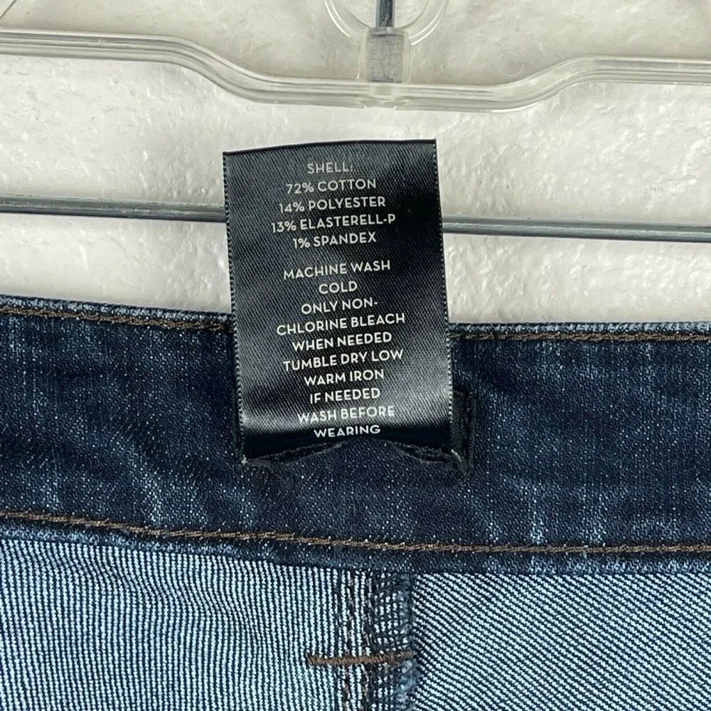 Ann Taylor Jeans Women's Sz 6 Curvy Skinny Fit Mid Rise Dark Wash Denim Blue - Picture 9 of 9